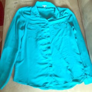 Charlotte Russe 100% polyester button up